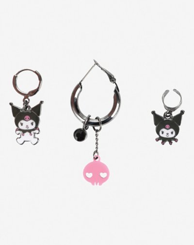 Multi-Pack Kuromi Character and Skull Logo Earrings - 5 Pack