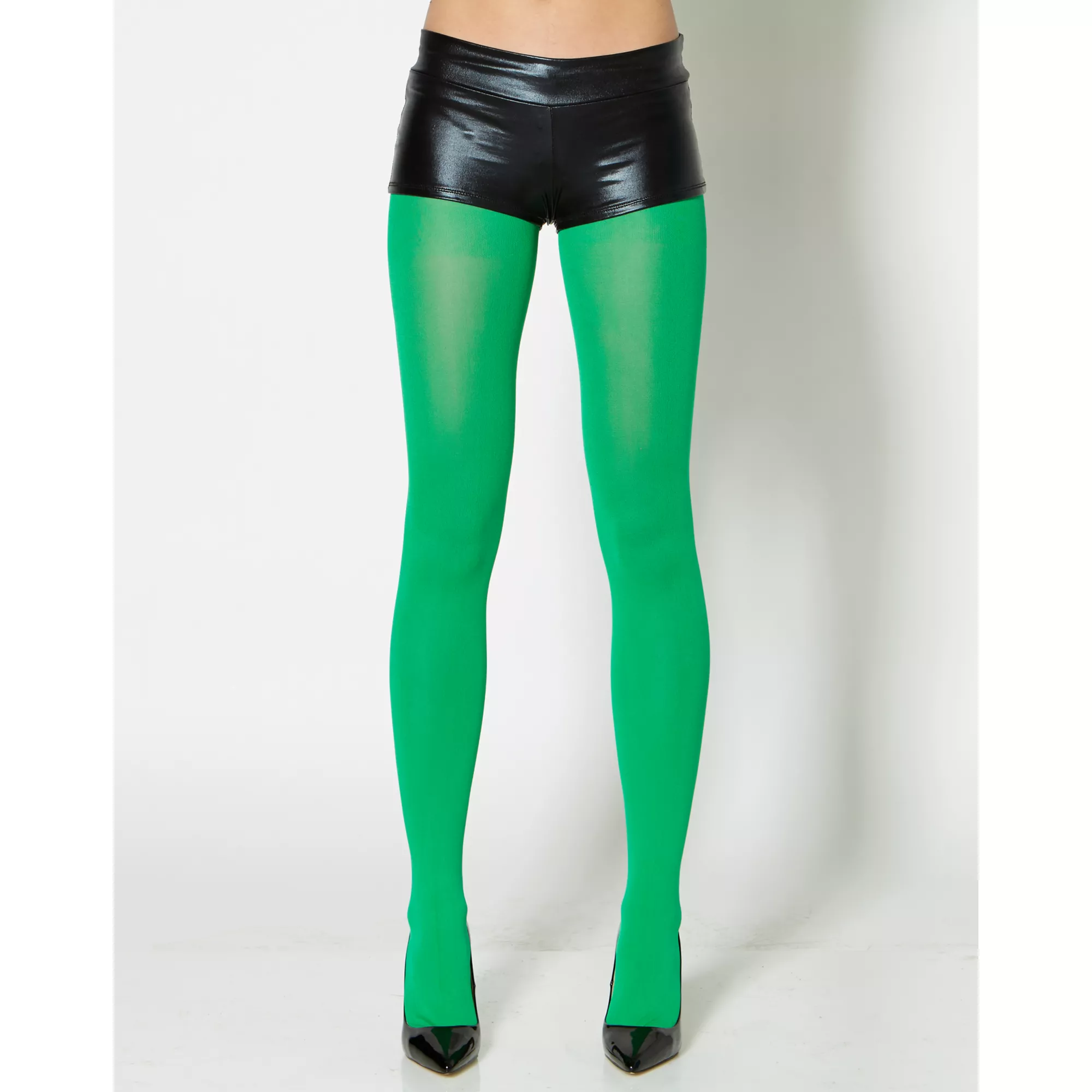 Opaque Tights - Green at Spencer's
