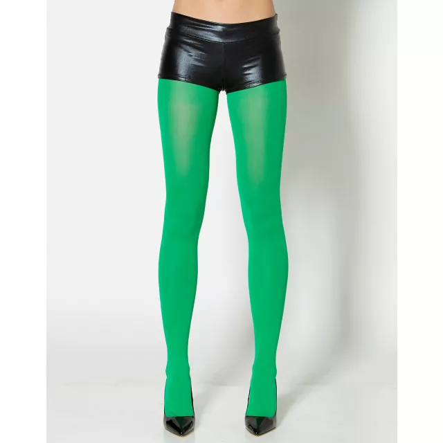 Opaque Tights - Green at Spencer's