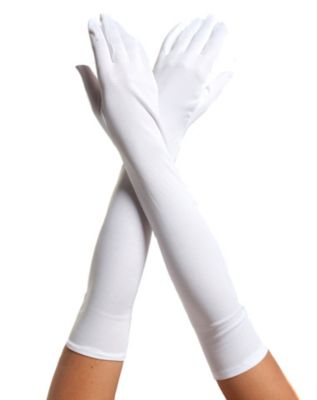 Long White Gloves by Spencer's