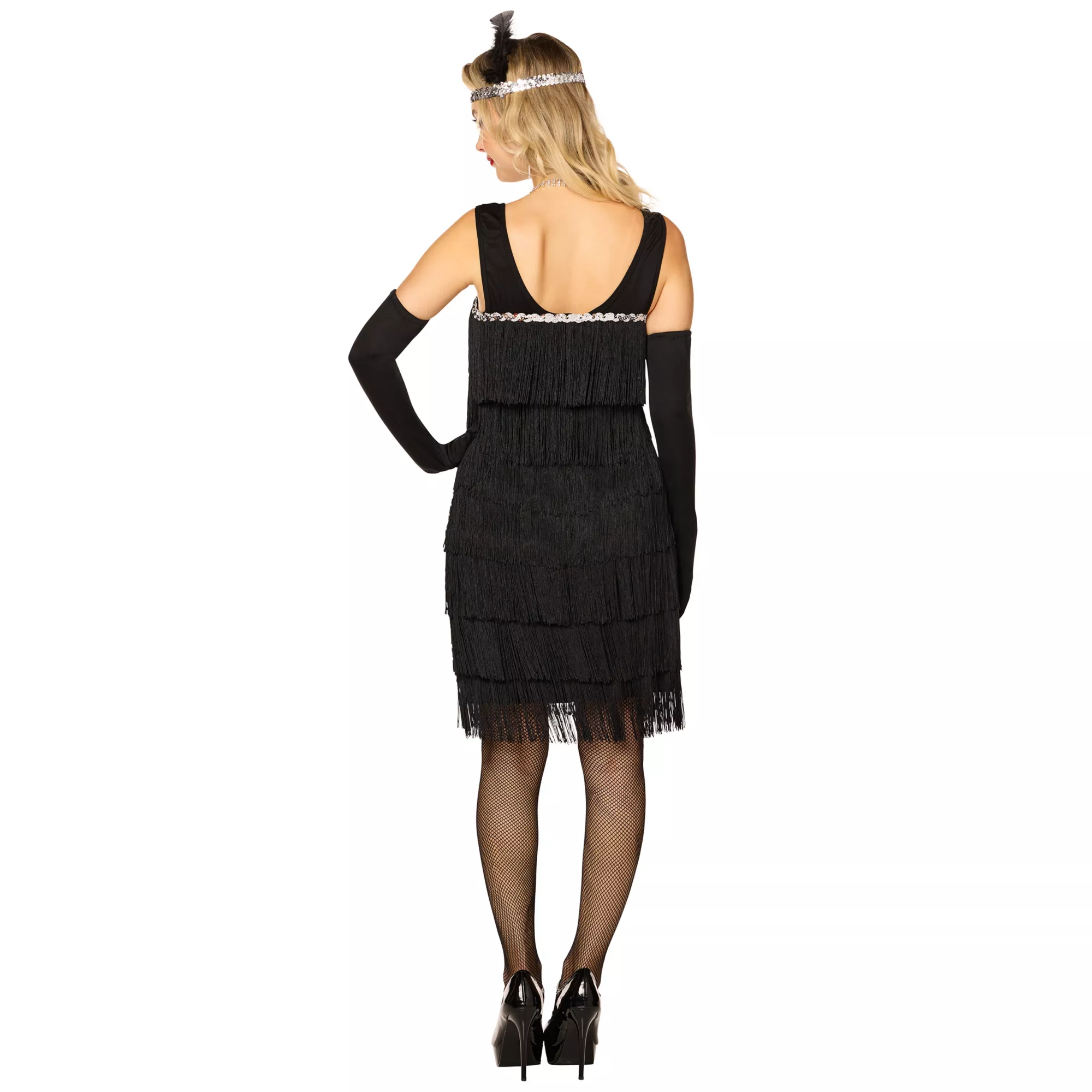 Adult Black Fancy Flapper Dress Costume at Spirit Halloween