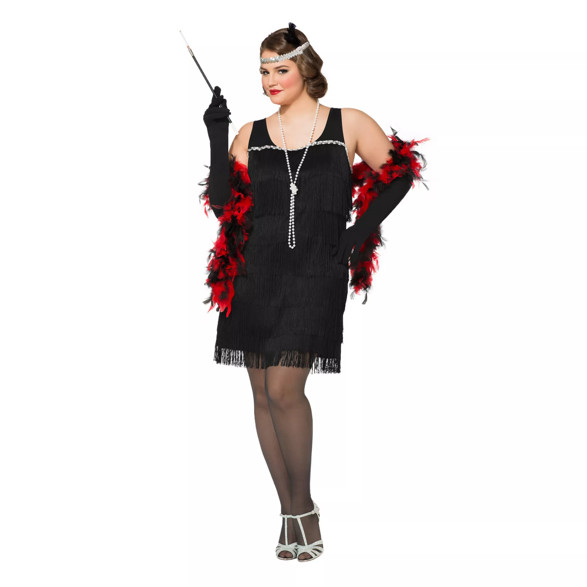 Adult Black Fancy Flapper Dress Costume at Spirit Halloween
