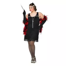Adult Black Fancy Flapper Dress Costume at Spirit Halloween
