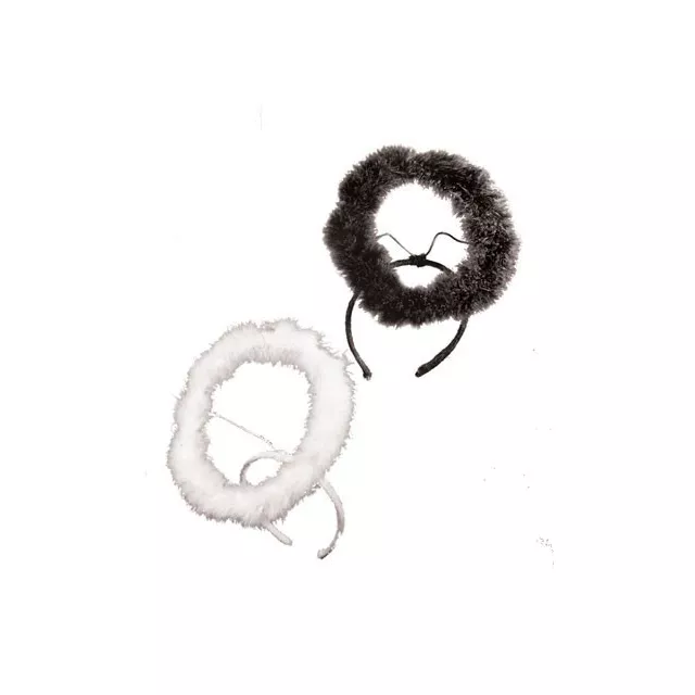 White Faux Marabou Halo at Spencer's