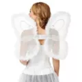 White Faux Marabou Wings at Spencer's