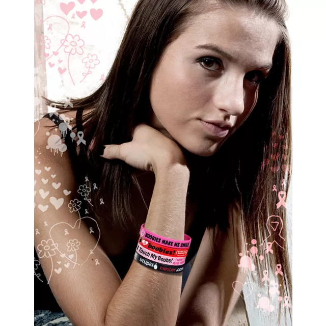 'Support Your Boobs' Rubber Bracelet Spencer's