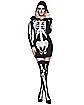 Adult Hooded Holographic Skeleton Costume