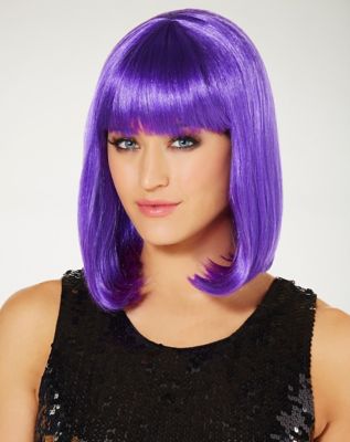 Purple Pageboy Wig by Spencer's