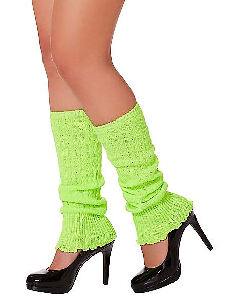 Neon Green Leg Warmers - Spencer's