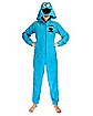 Cookie Monster Adult Womens Plus Size Hooded Pajamas