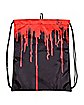 Black Blood Drip Cinch Bag