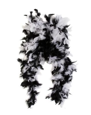 Black and White Feather Boa - Spencer's