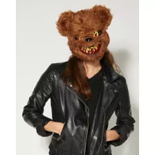 Brown Scary Teddy Bear Half Mask at Spencer's
