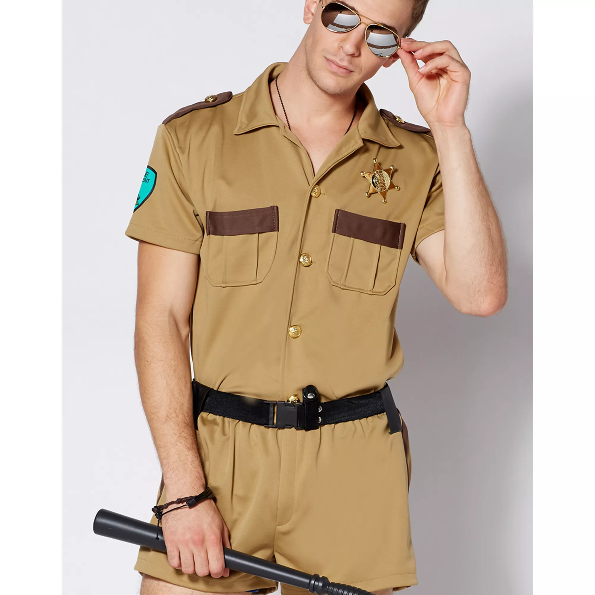 Sergeant Short Pants Adult Mens Cop Costume at Spencer's