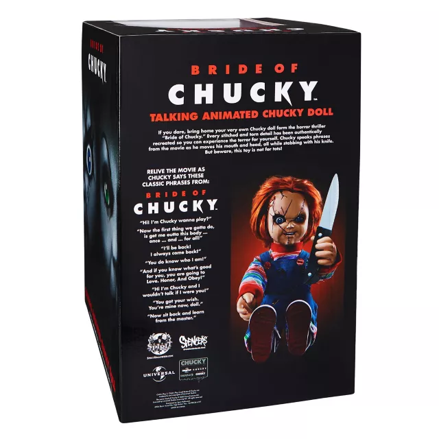 Spencer's talking chucky doll clearance