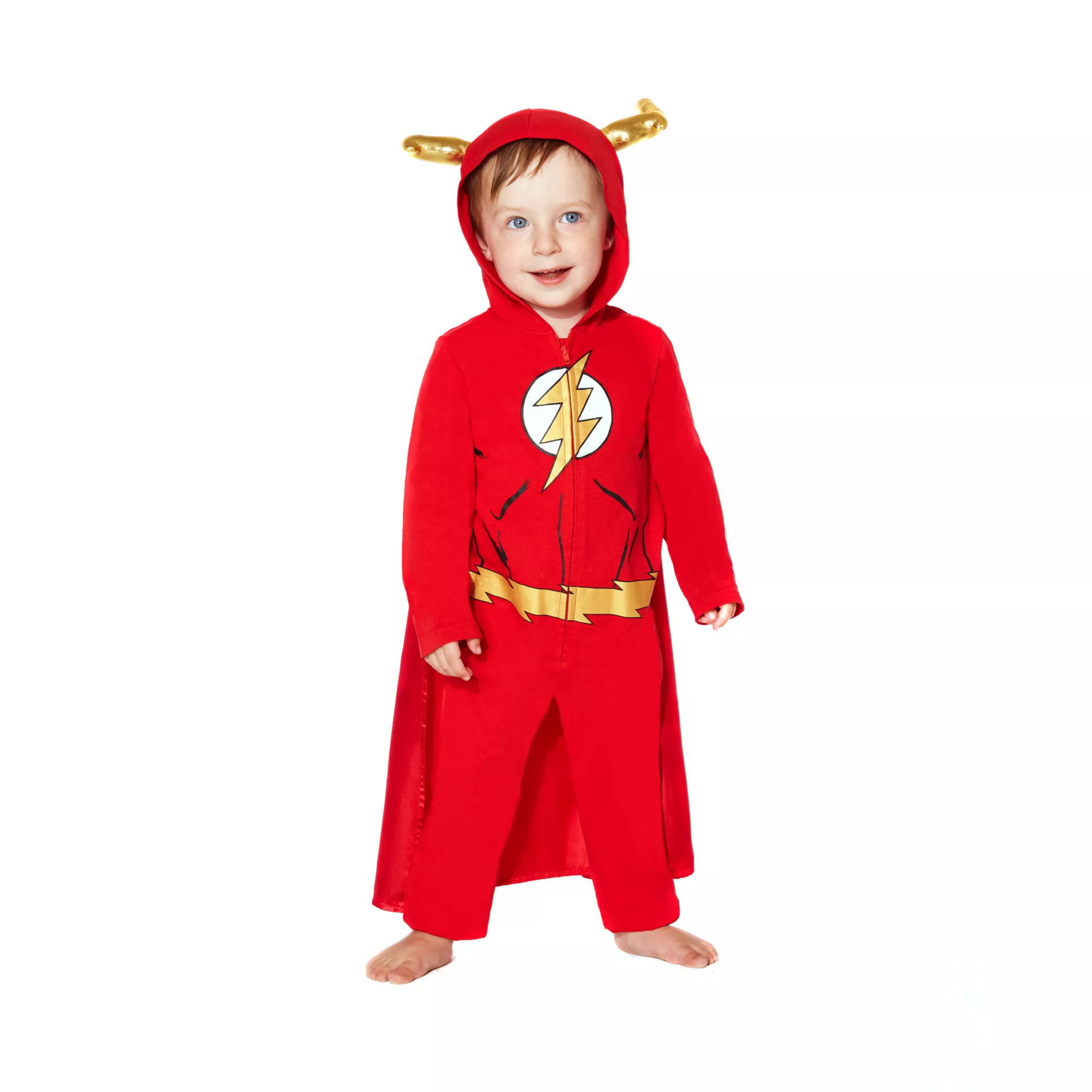 Toddler Hooded One Piece Flash Costume - DC Comics at Spirit Halloween