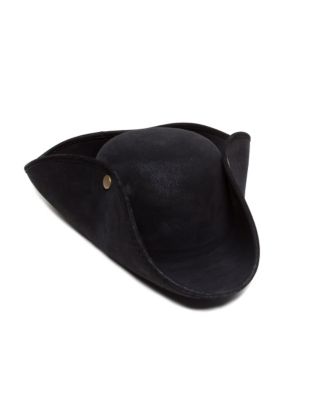 Black Tri Point Pirate Hat - Deluxe