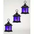 Purple LED Creepy Spider Lantern Pathway Markers - 3 Pack at Spirit Halloween