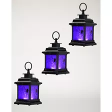 Purple LED Creepy Spider Lantern Pathway Markers - 3 Pack at Spirit Halloween