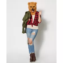 Brown Bear Moving Mouth Full Mask at Spencer's