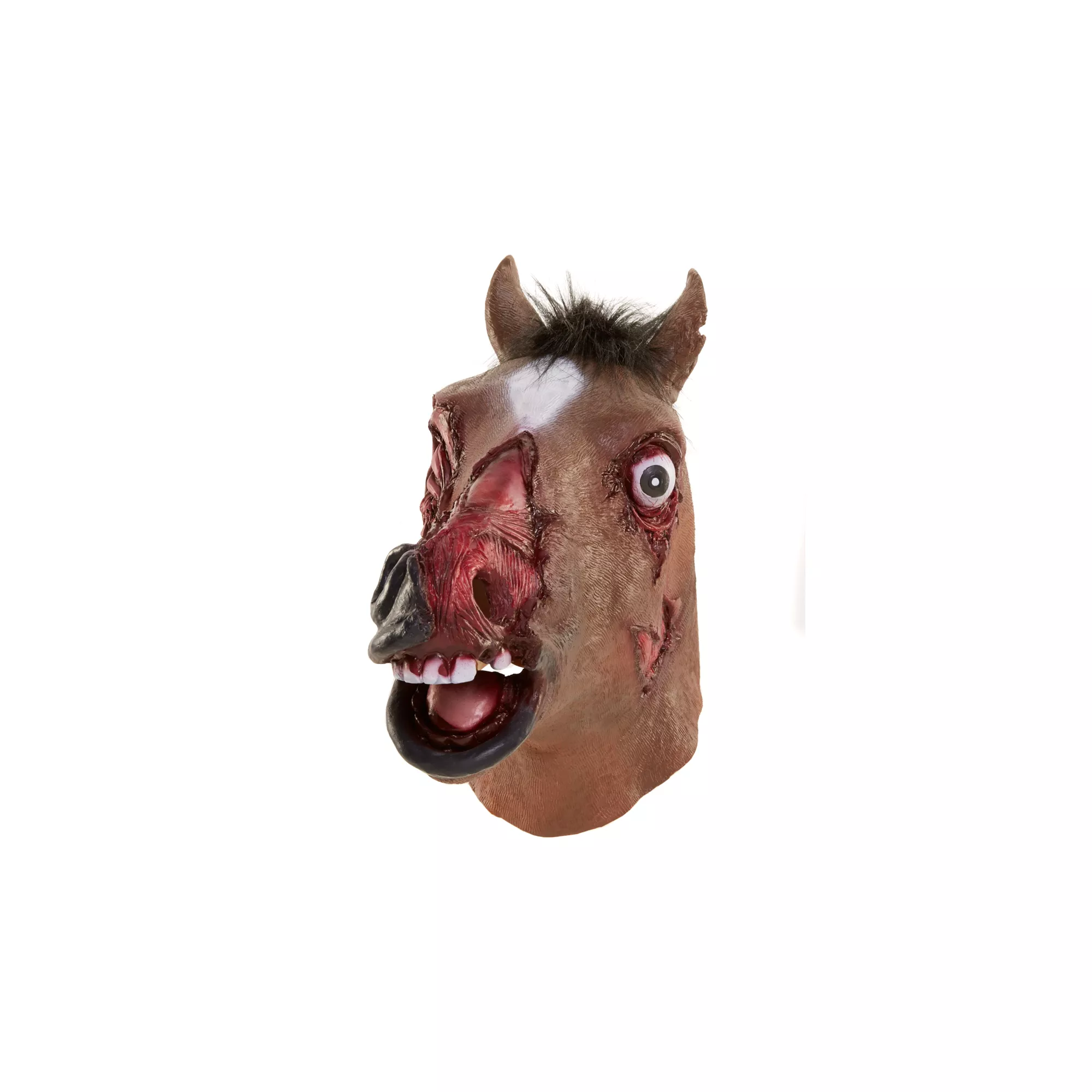 Zombie Horse Mask With Faux Fur at Spencer's