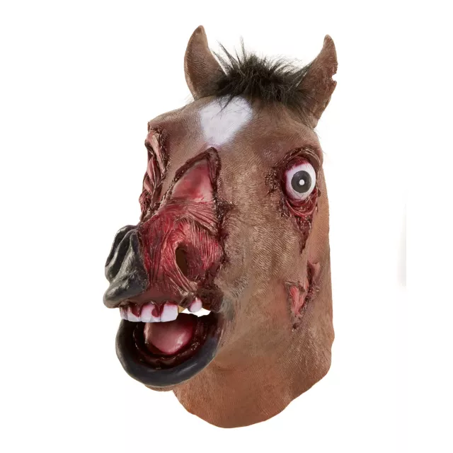 Zombie Horse Mask With Faux Fur at Spencer's