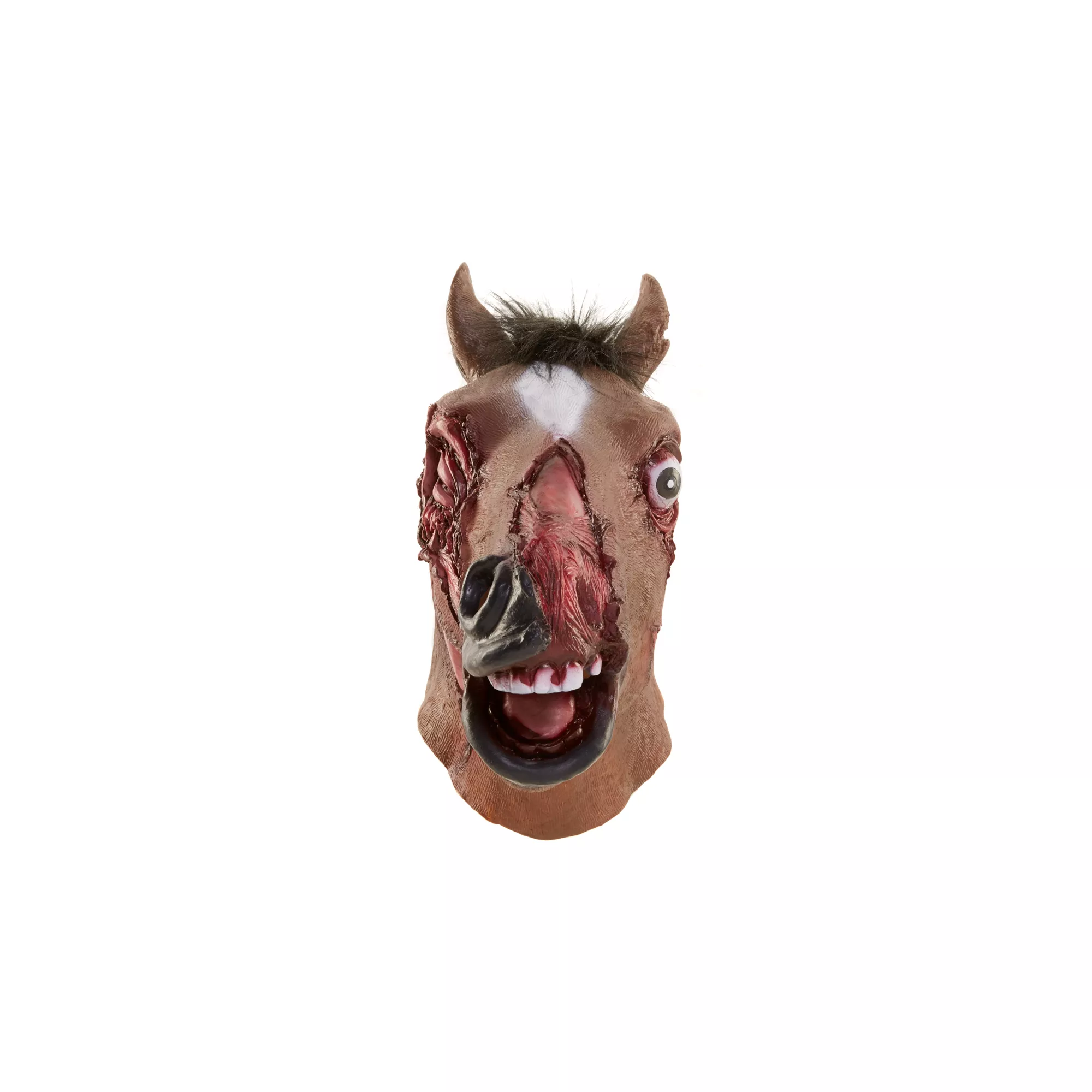 Zombie Horse Mask With Faux Fur at Spencer's