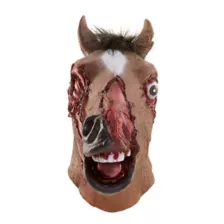 Zombie Horse Mask With Faux Fur at Spencer's