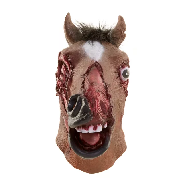 Zombie Horse Mask With Faux Fur at Spencer's