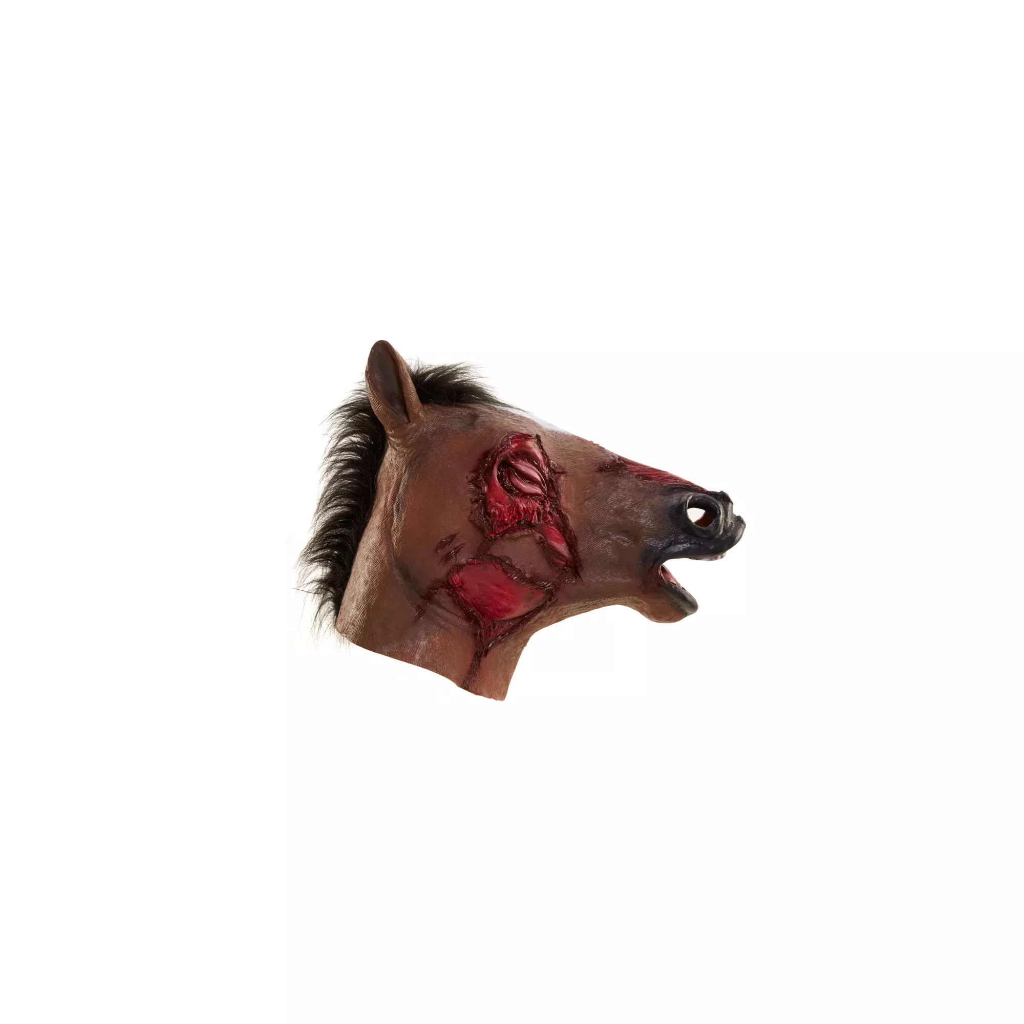 Zombie Horse Mask With Faux Fur at Spencer's