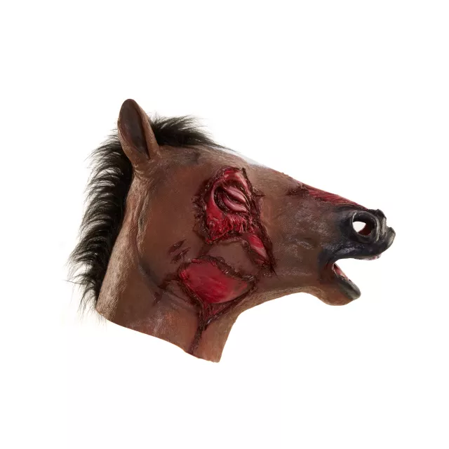 Zombie Horse Mask With Faux Fur at Spencer's