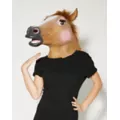Female Horse Mask With Faux Fur at Spencer's