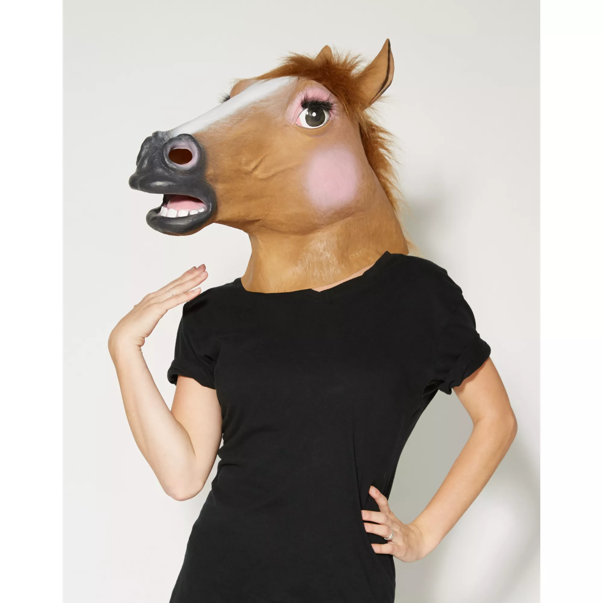 Female Horse Mask With Faux Fur at Spencer's
