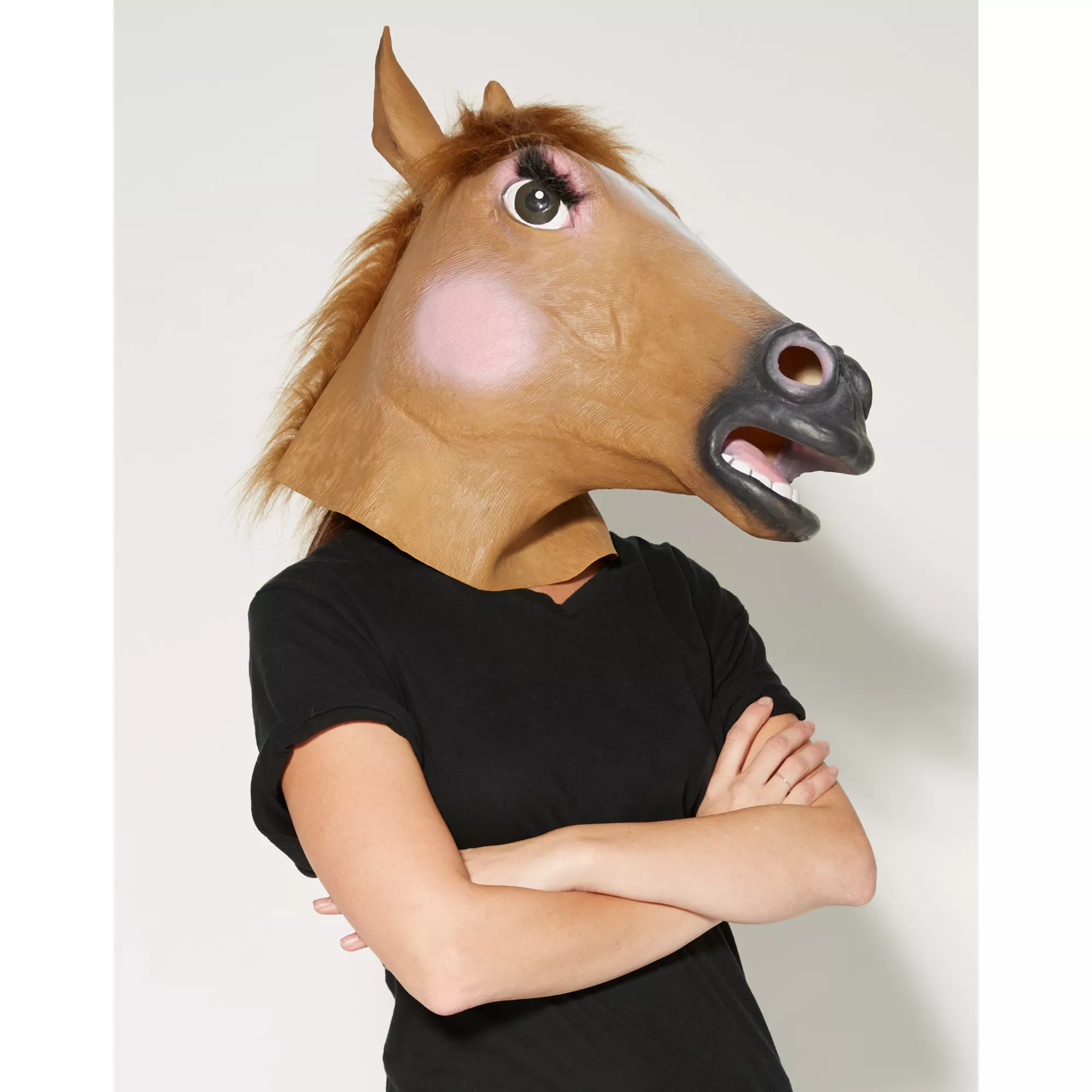 Female Horse Mask With Faux Fur at Spencer's