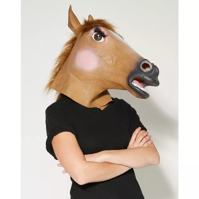 Female Horse Mask With Faux Fur at Spencer's