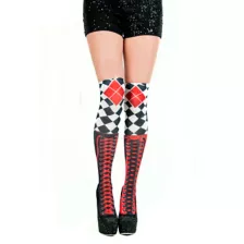 Harley Quinn Over The Knee Boot Socks at Spirit Halloween