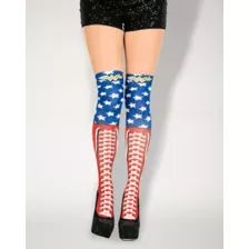Wonder Woman Over the Knee Boot Socks at Spirit Halloween