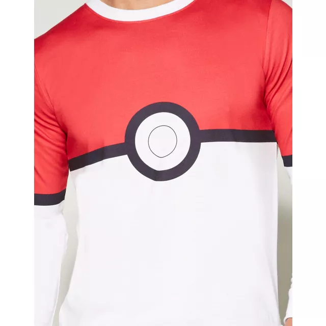 Adult Long Sleeve Pokeball  T Shirt at Spirit Halloween