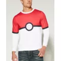 Adult Long Sleeve Pokeball  T Shirt at Spirit Halloween