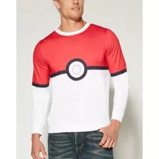 Adult Long Sleeve Pokeball  T Shirt at Spirit Halloween