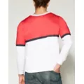 Adult Long Sleeve Pokeball  T Shirt at Spirit Halloween