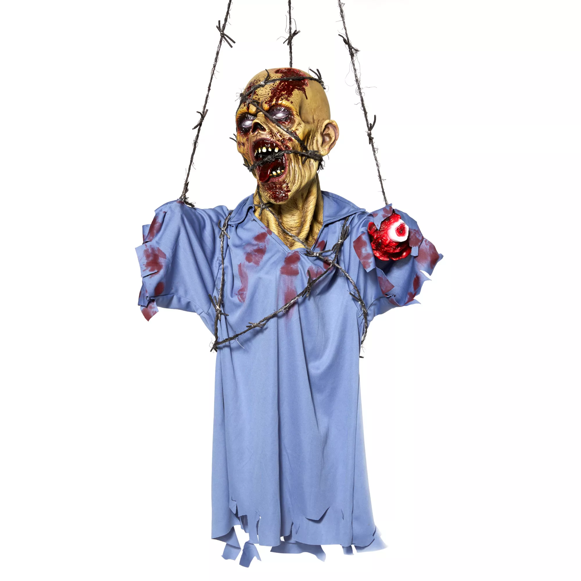 Hanging Barbwire Zombie Decoration at Spirit Halloween