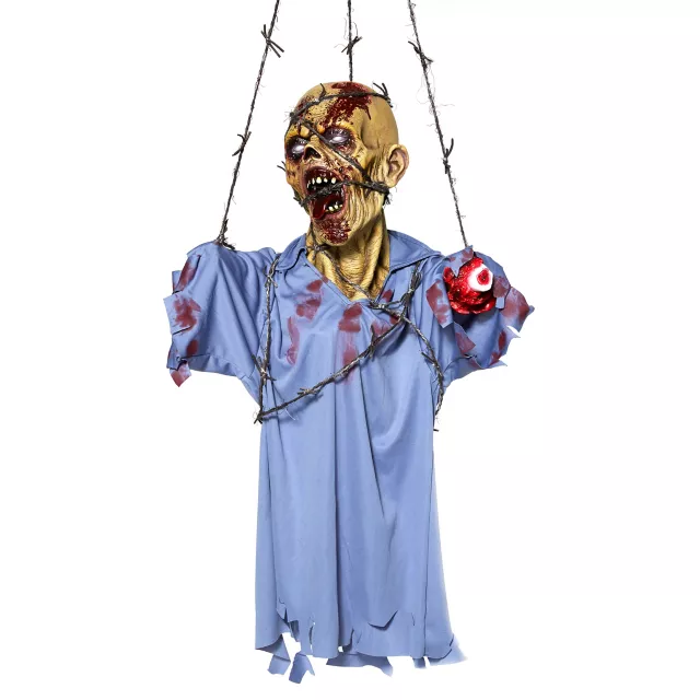 Hanging Barbwire Zombie Decoration at Spirit Halloween