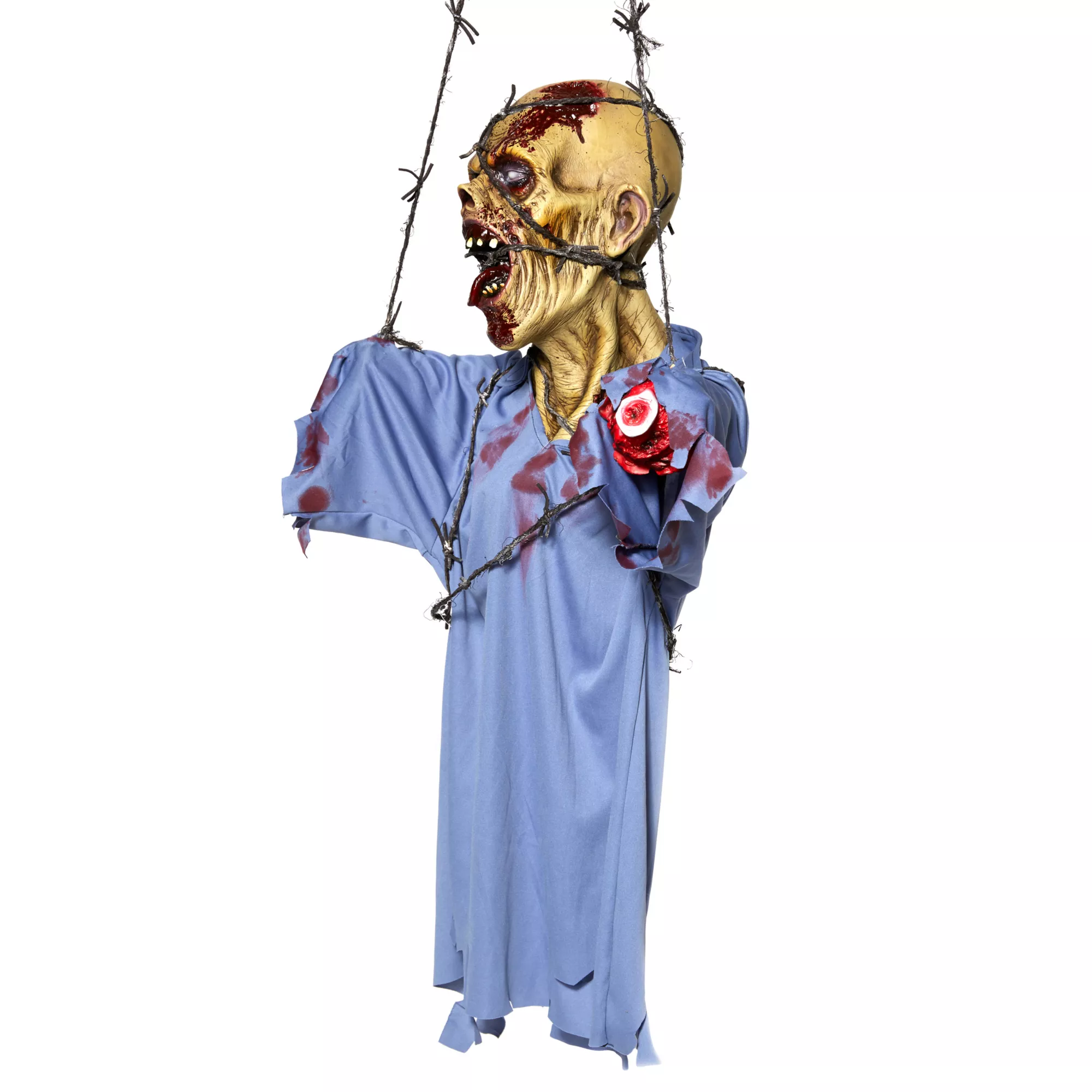 Hanging Barbwire Zombie Decoration at Spirit Halloween