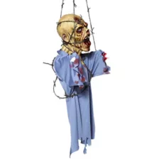 Hanging Barbwire Zombie Decoration at Spirit Halloween