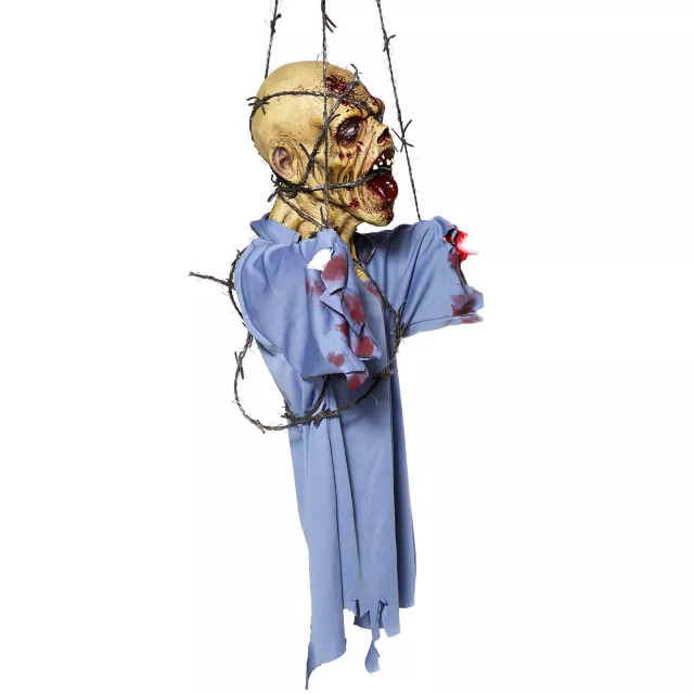 Hanging Barbwire Zombie Decoration at Spirit Halloween