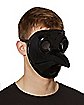 Metallic Black Plague Doctor Half Mask