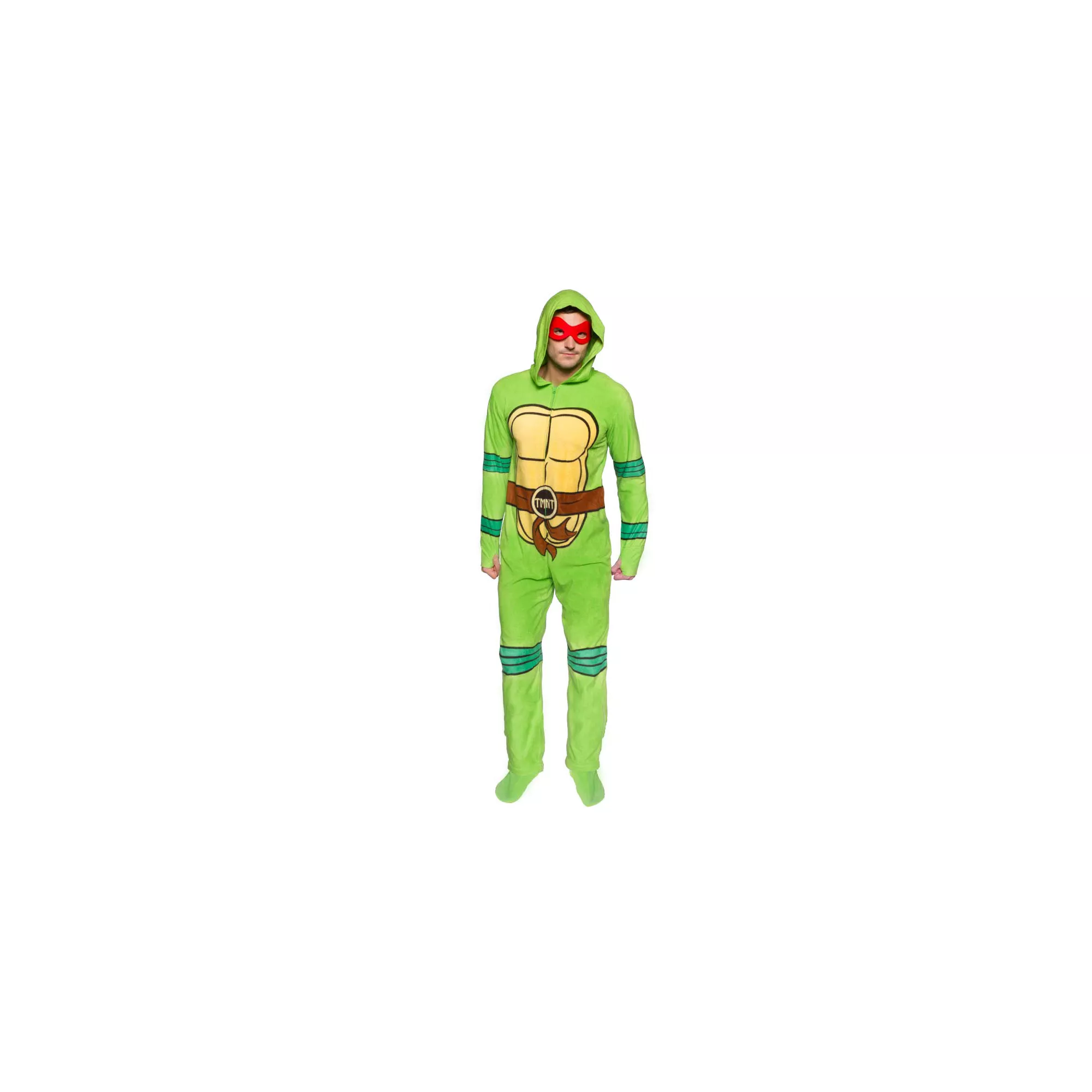 TMNT Hooded Footie Adult Pajamas at Spirit Halloween
