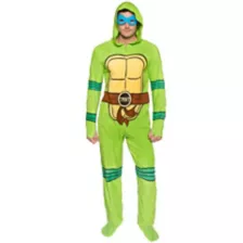 TMNT Hooded Footie Adult Pajamas at Spirit Halloween