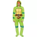 TMNT Hooded Footie Adult Pajamas at Spirit Halloween
